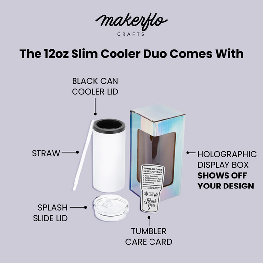 12oz Slim Sublimation Duozie