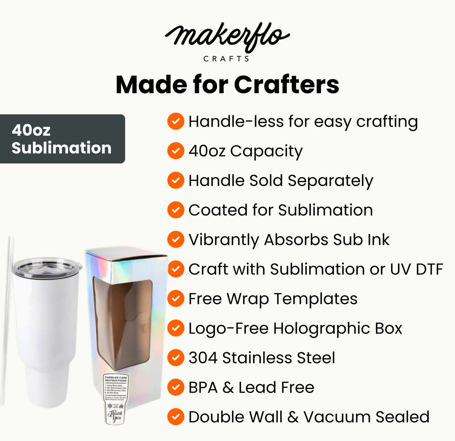 40oz Sublimation Tumbler