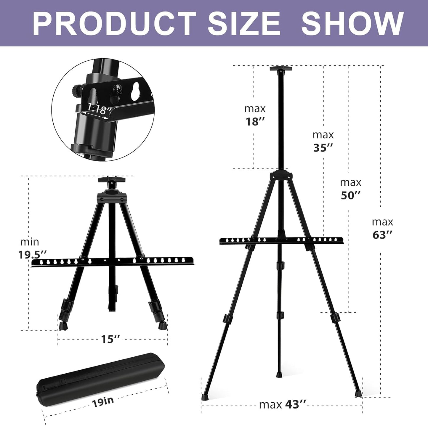 Portable Aluminum Display Easel