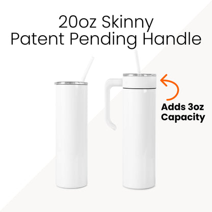 20oz Skinny Tumbler Glitter Shimmer