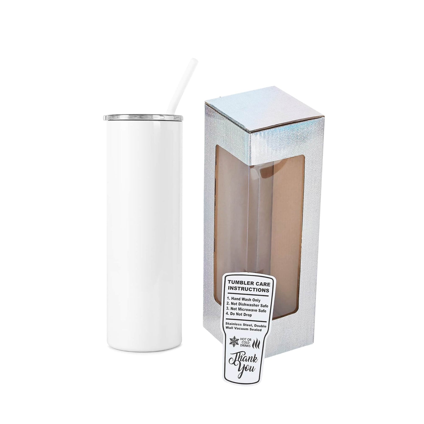 20oz Skinny Tumbler Glitter Shimmer