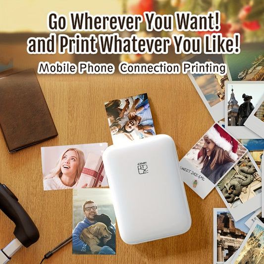 NNETM Wireless Portable Photo Printer Mini Color Printer for iOS/Android
