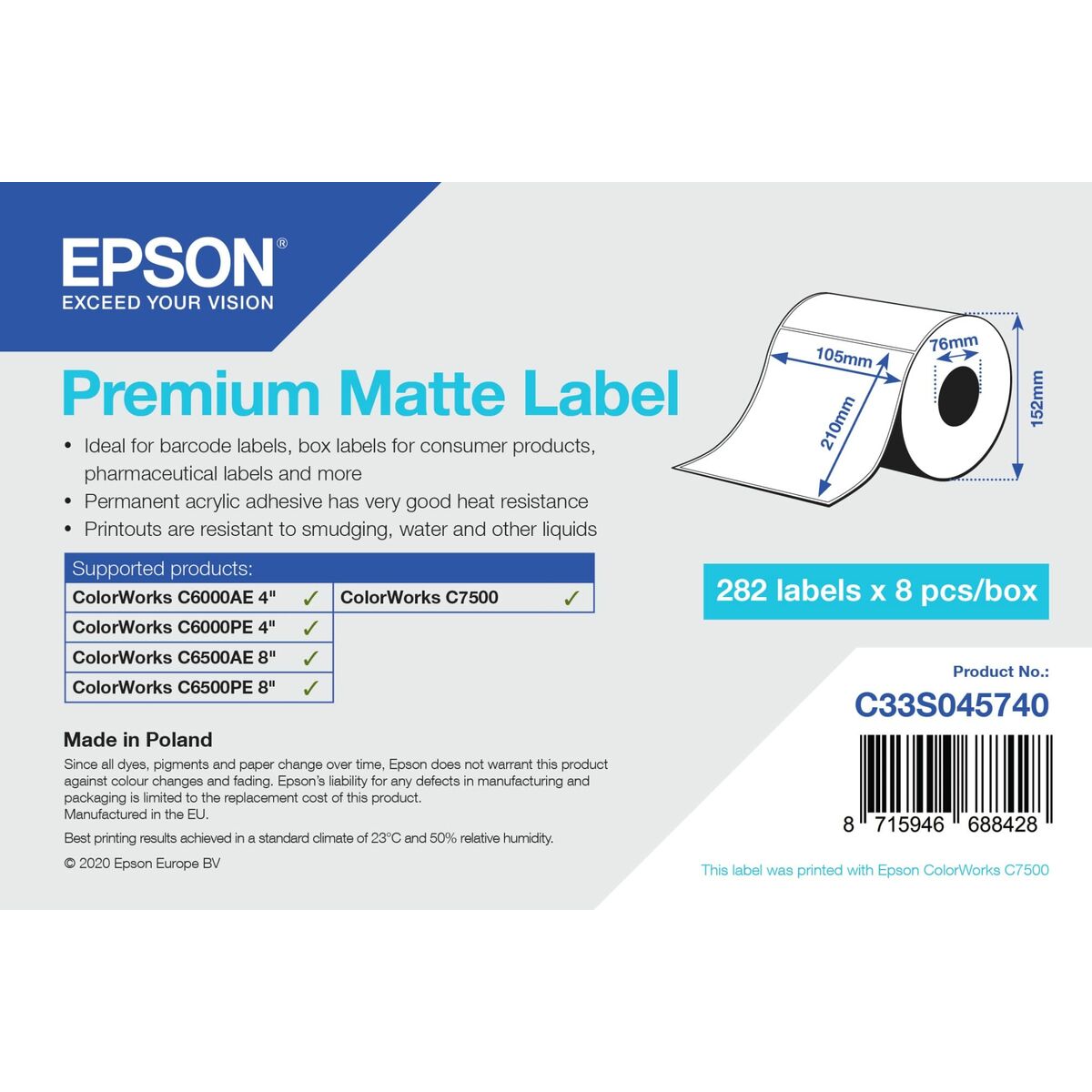 Printer Labels Epson C33S045740